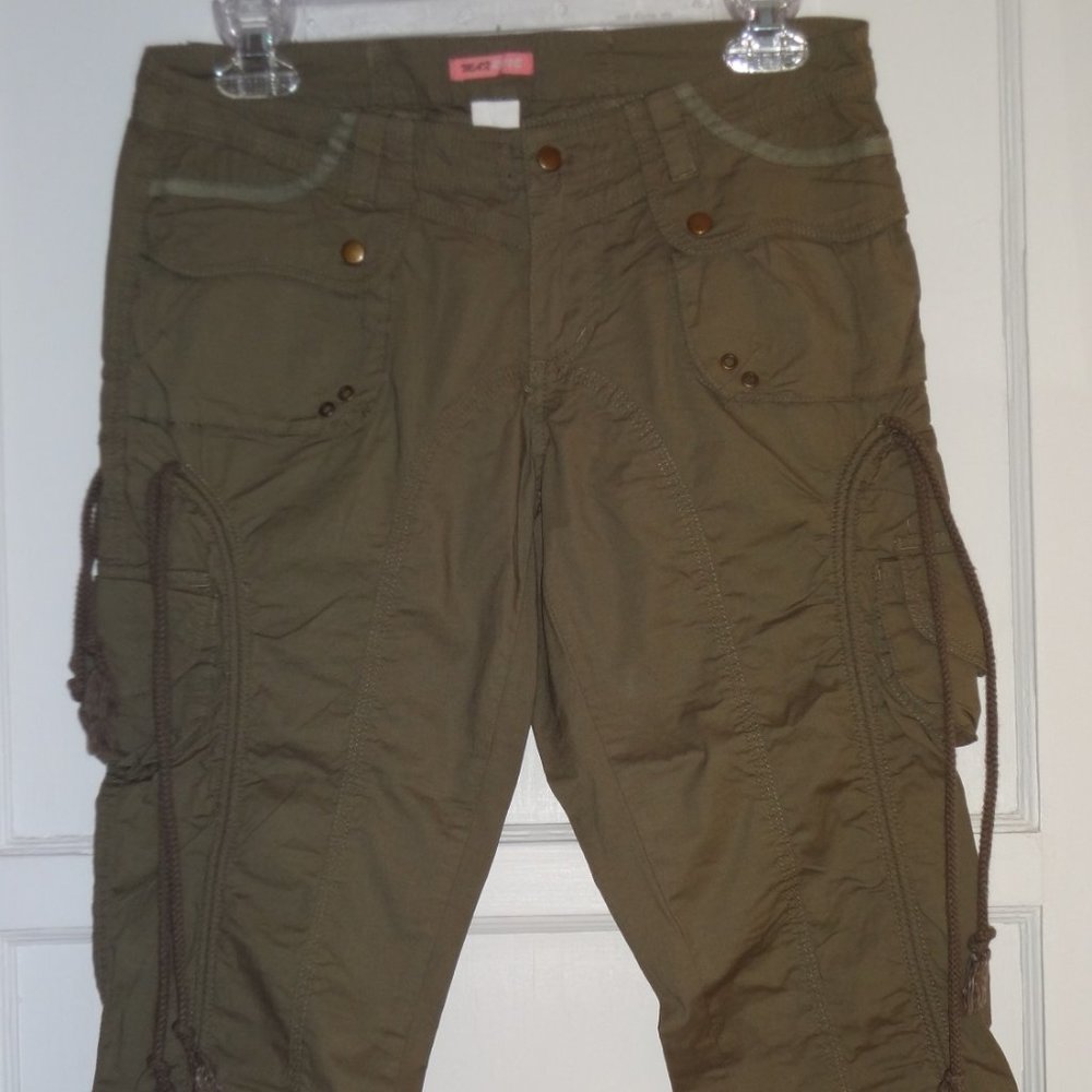 Max Rave Capri Cargo Pants Cropped 98% Cotton New